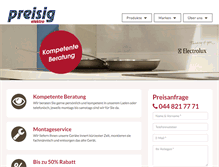 Tablet Screenshot of preisigelektro.ch